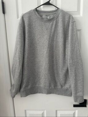 Primark Men's Heather Grey Crew Neck Sweatshirt